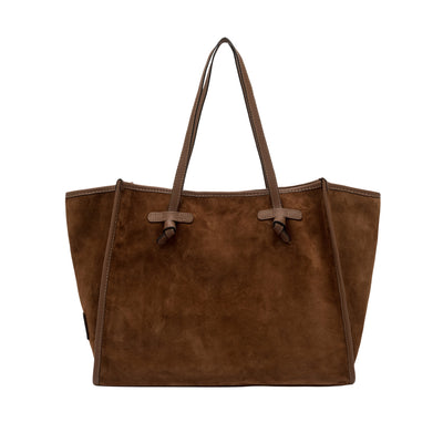 Borsa a spalla Donna in pelle scamosciata Marrone