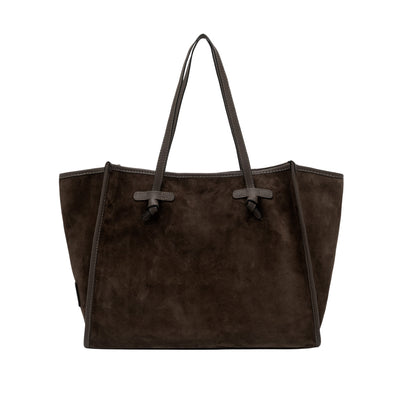 Borsa a spalla Donna in pelle scamosciata Marrone scuro