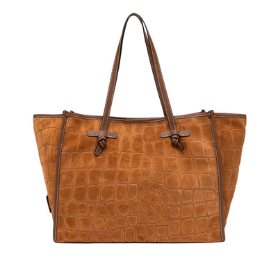 Borsa shopper Donna con stampa cocco Marrone