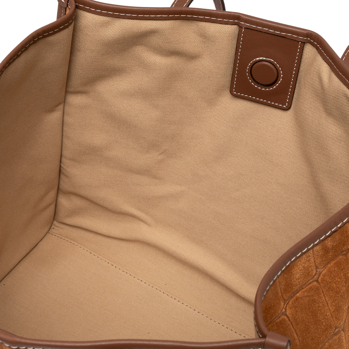 Borsa shopper Donna con stampa cocco Marrone interno