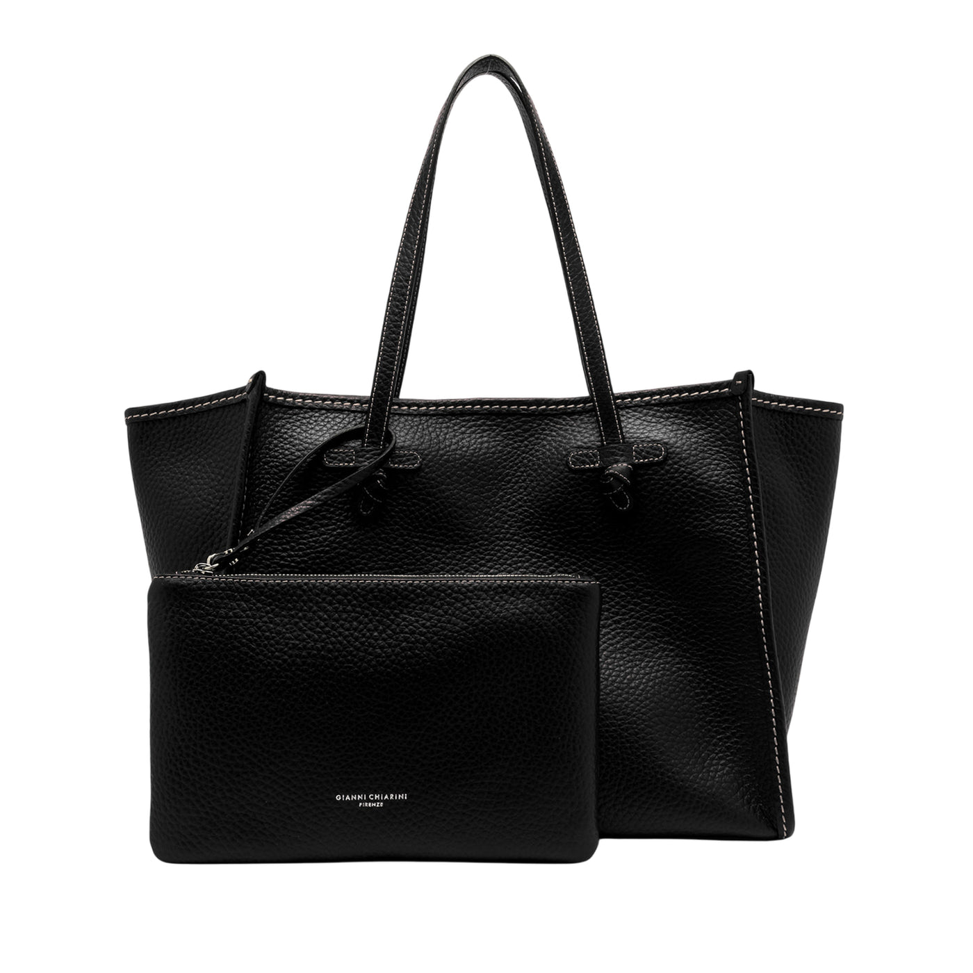 Shopping Marcella bubble double Nero con pochette