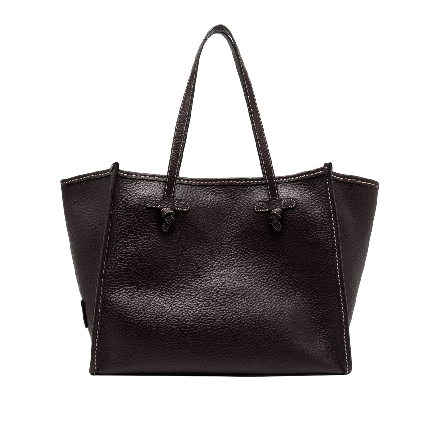Borsa Donna in pelle in tinta unita marrone scuro