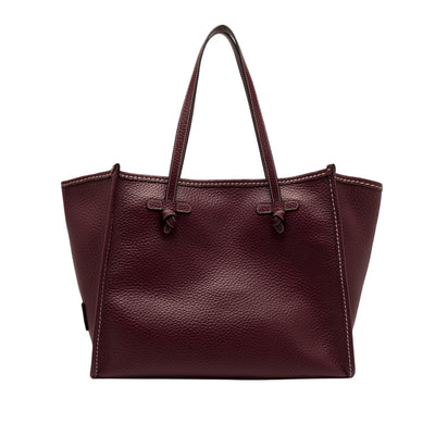 Borsa Donna in pelle in tinta unita bordeaux