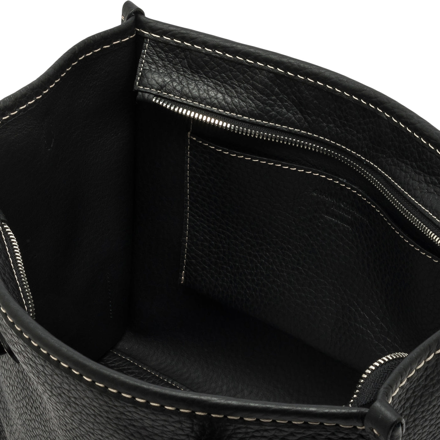 Borsa Donna in pelle con tracolla regolabile nero interno