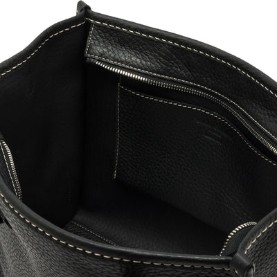 Borsa Donna in pelle con tracolla regolabile nero interno