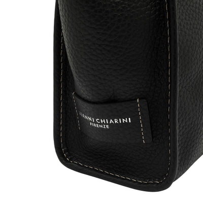 Borsa Donna in pelle con tracolla regolabile nero dettaglio