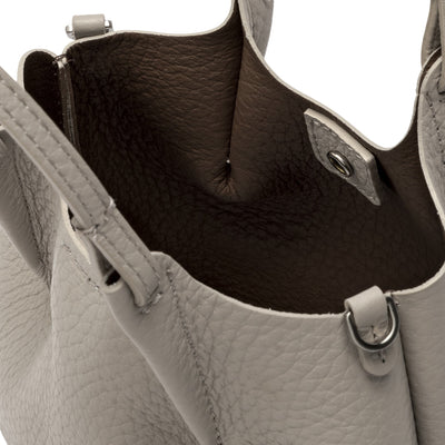 Borsa a mano Donna DUA in pelle grigio interno