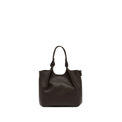 Borsa a mano Donna DUA in pelle marrone scuro retro