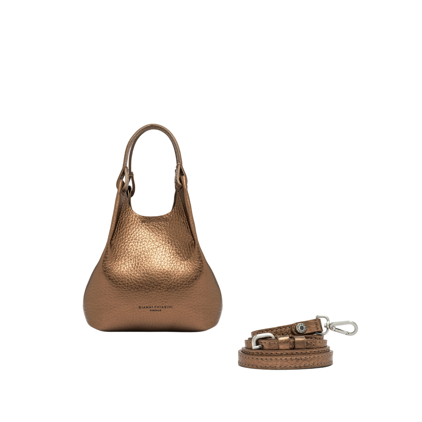 Borsa a mano Donna DUA in pelle bronzo