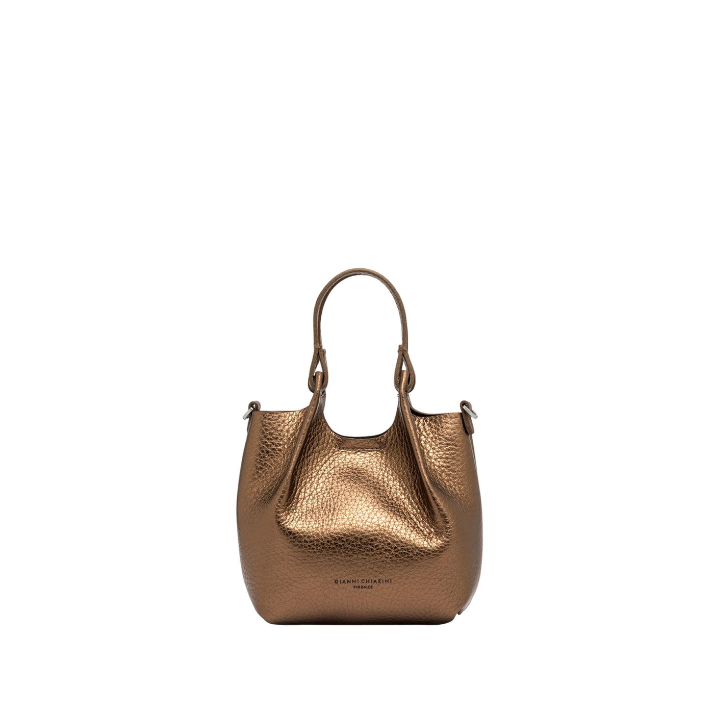 Borsa a mano Donna DUA in pelle bronzo frontale