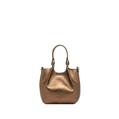Borsa a mano Donna DUA in pelle bronzo frontale