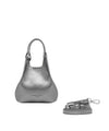 Borsa a mano Donna DUA in pelle argento