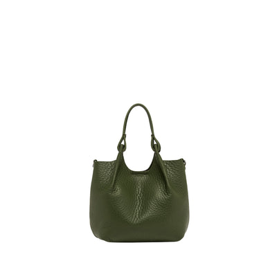 Borsa a mano Donna DUA in pelle verde scuro retro