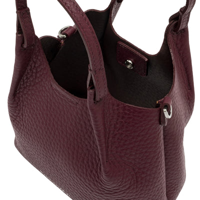 Borsa a mano Donna DUA in pelle bordeaux interno