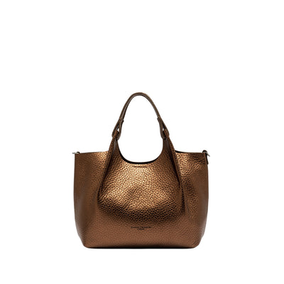 Borsa a mano Donna DUA con pochette Bronzo frontale
