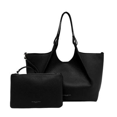 Borsa a spalla Donna DUA in pelle con pochette Nero