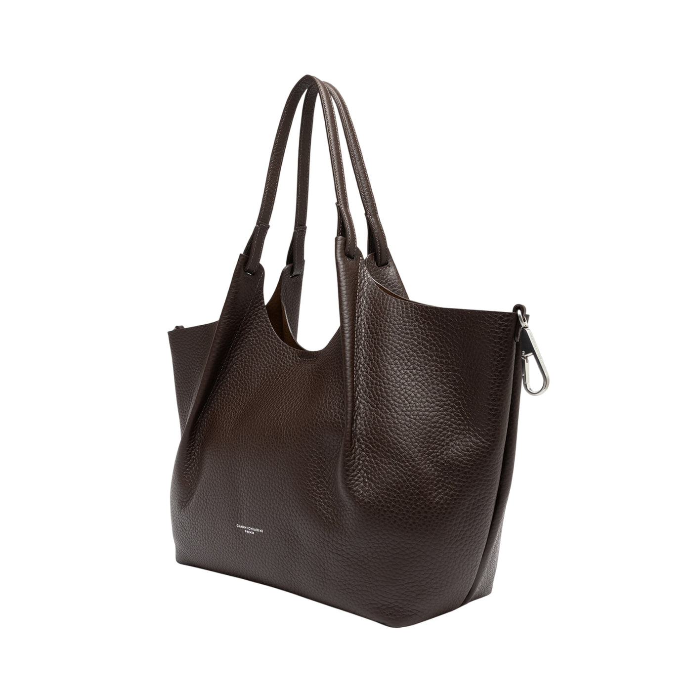 Borsa a spalla Donna DUA in pelle con pochette Marrone laterale