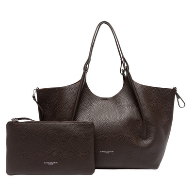 Borsa a spalla Donna DUA in pelle con pochette Marrone