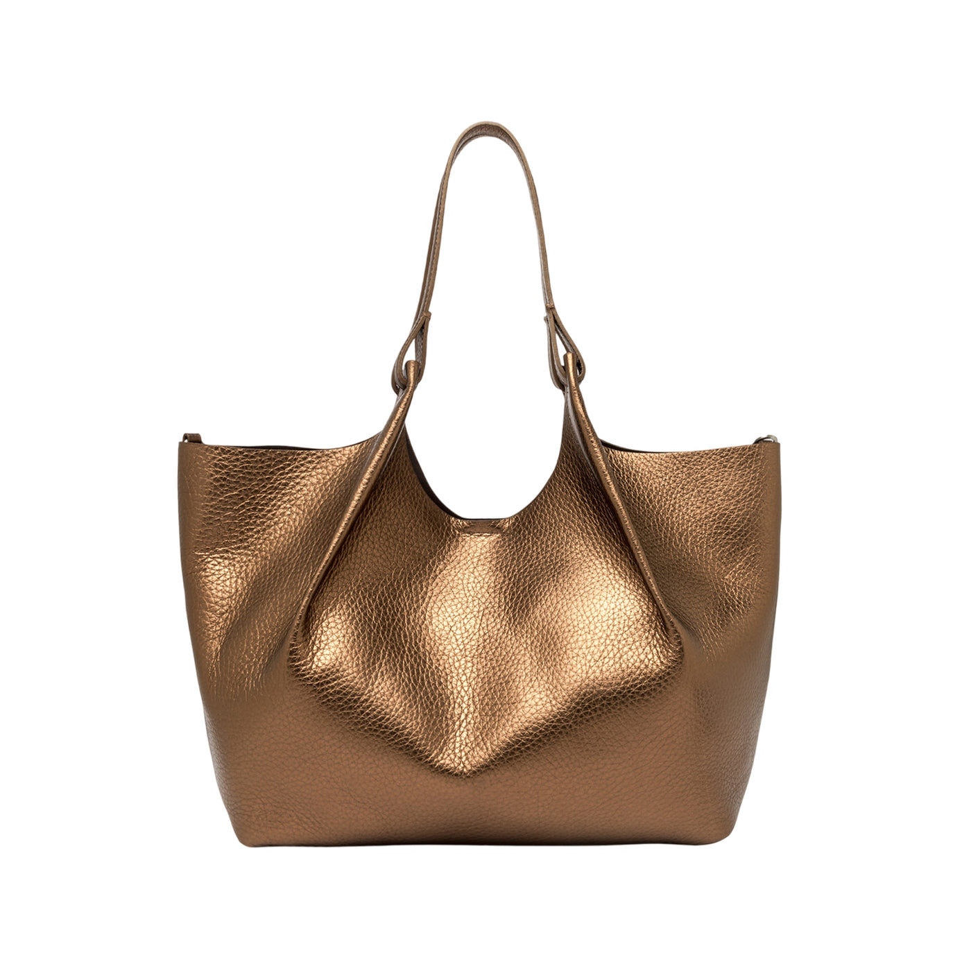 Borsa a spalla Donna DUA in pelle con pochette Bronzo retro