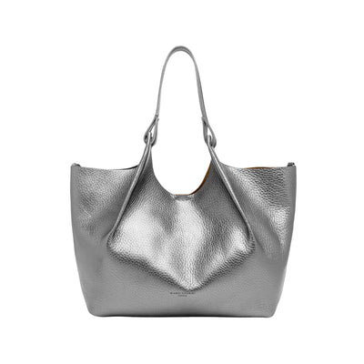 Borsa a spalla Donna DUA in pelle con pochette Argento