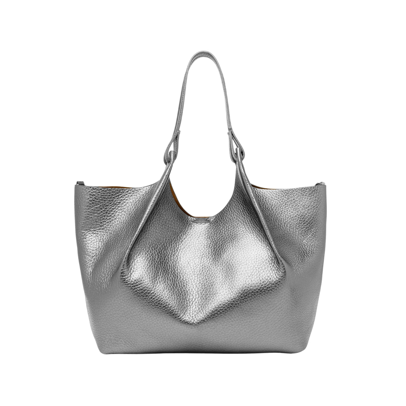 Borsa a spalla Donna DUA in pelle con pochette Argento retro