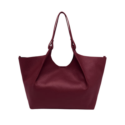 Borsa a spalla Donna DUA in pelle con pochette Bordeaux retro
