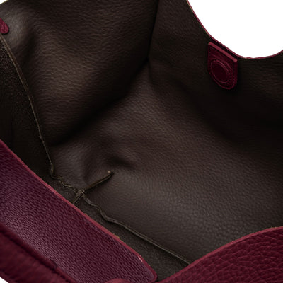 Borsa a spalla Donna DUA in pelle con pochette Bordeaux interno
