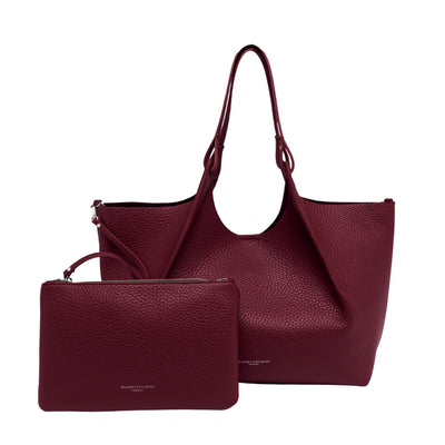 Borsa a spalla Donna DUA in pelle con pochette Bordeaux