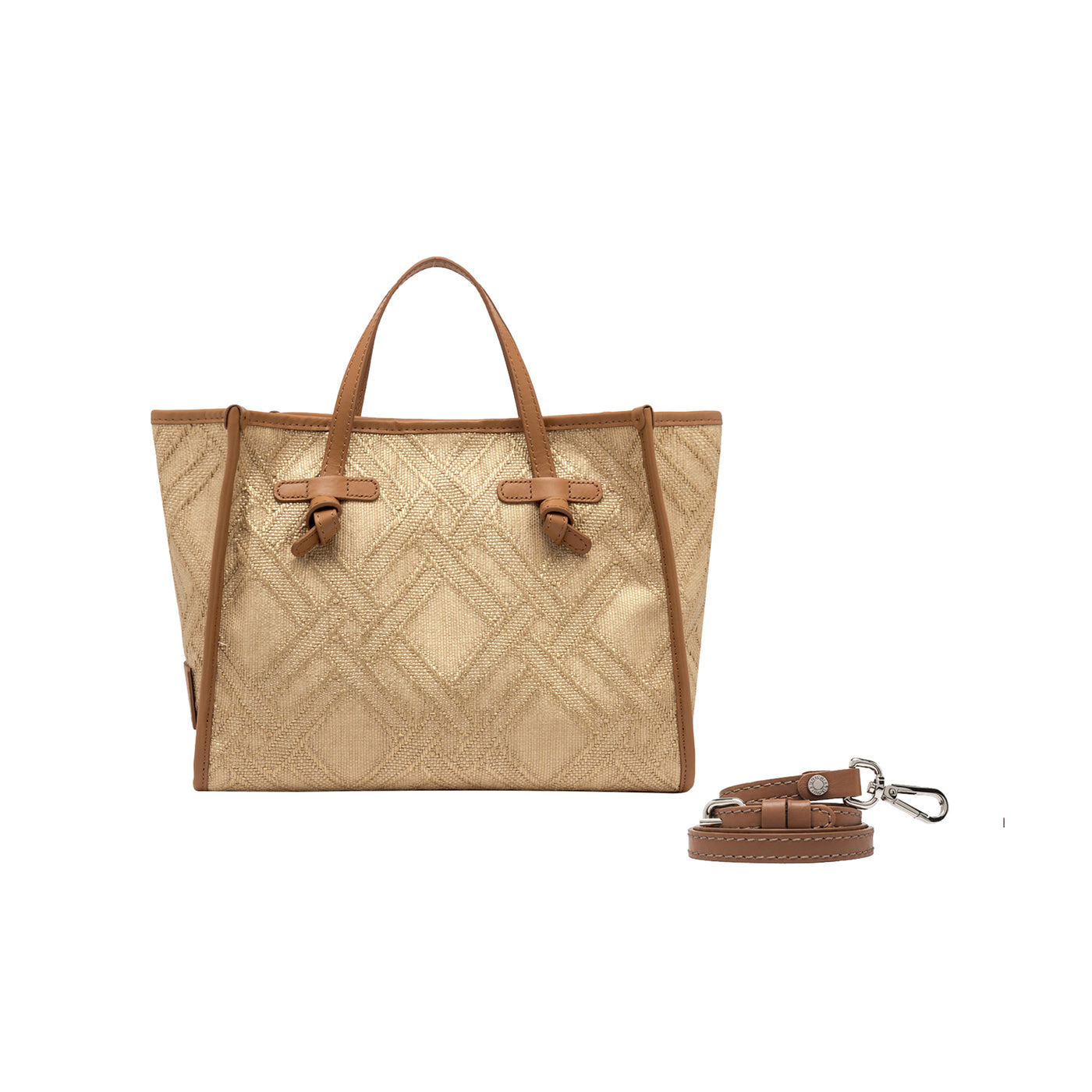 Borsa a mano Donna Marcella intreccio Beige con tracolla