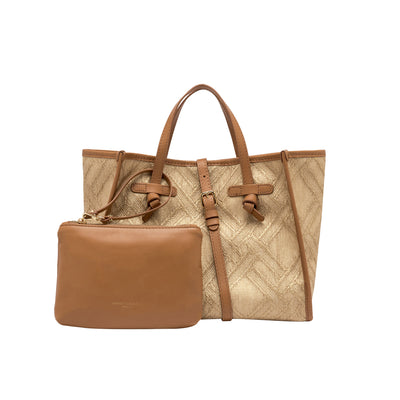 Borsa a mano Donna Marcella intreccio Beige con pochette