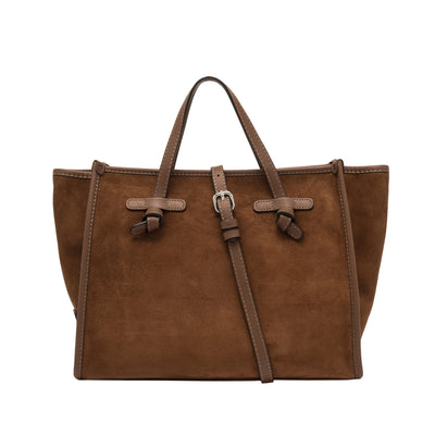 Borsa a mano Donna Miss Marcella scamosciata Marrone