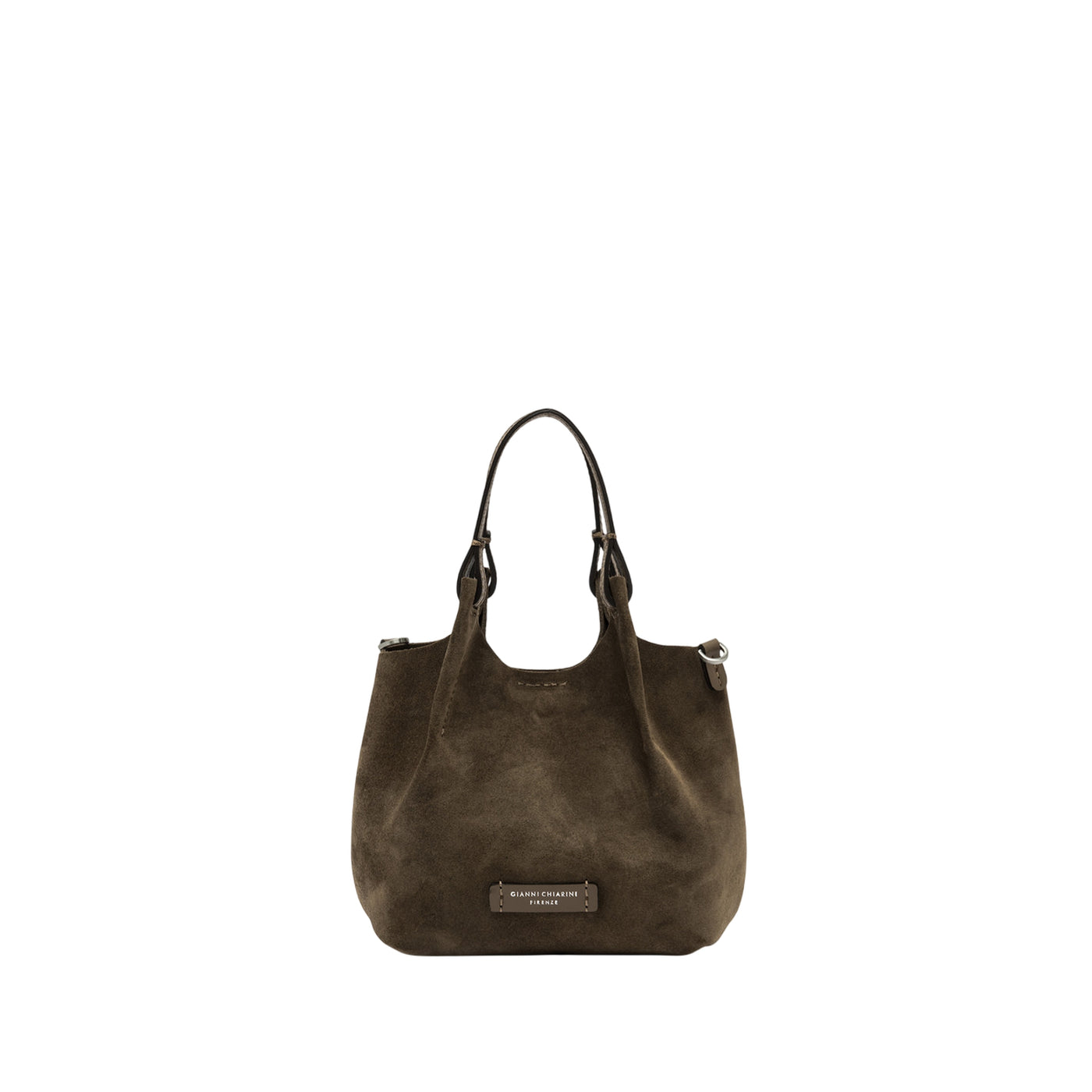 Minibag a mano Donna DUA scamosciata Verde militare frontale