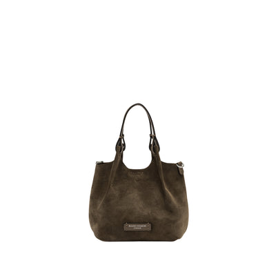 Minibag a mano Donna DUA scamosciata Verde militare frontale