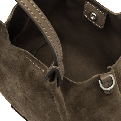 Minibag a mano Donna DUA scamosciata Verde militare interno