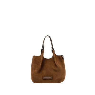 Minibag a mano Donna DUA scamosciata Marrone frontale