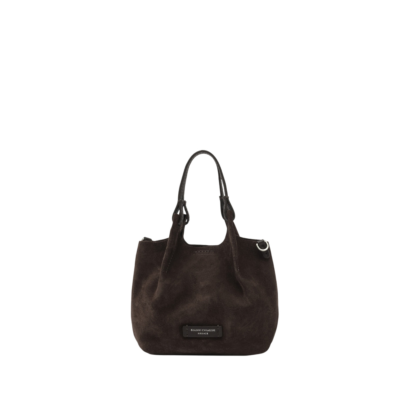 Minibag a mano Donna DUA scamosciata Marrone scuro frontale