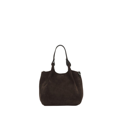 Minibag a mano Donna DUA scamosciata Marrone scuro retro