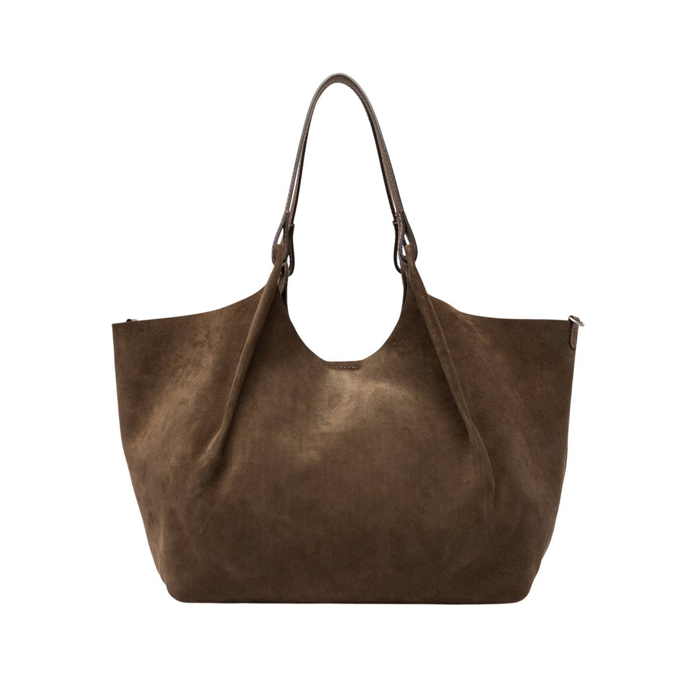 Borsa a spalla DUA in pelle scamosciata marrone retro