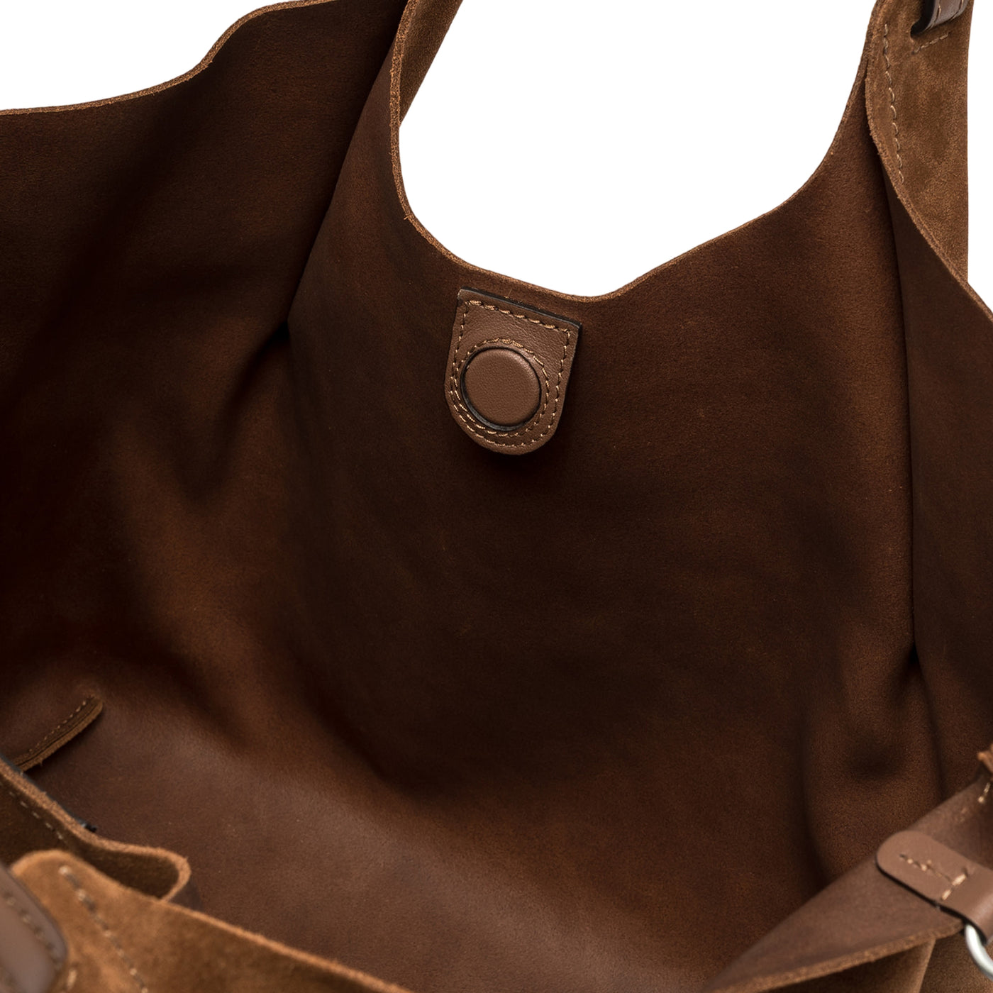 Borsa a spalla DUA in pelle scamosciata interno