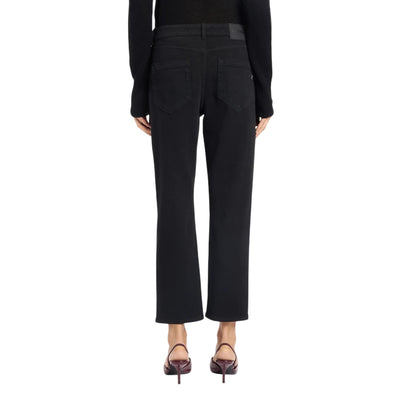 Jeans Don Koons in denim elasticizzato nero modella retro