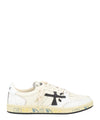 Sneakers Uomo 6775 in pelle used bianca e nera