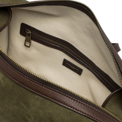 Borsone Uomo Berlino ihn canvas verde militare interno