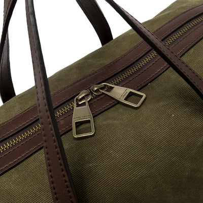 Borsone Uomo Berlino ihn canvas verde militare dettaglio