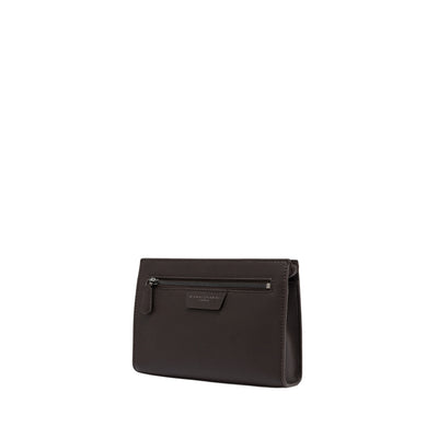 Pochette Uomo Florence con manico Marrone scuro laterale