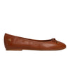 Women's ballet flats in brown leather