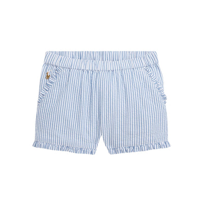 Shorts Bambina in cotone con rifiniture in ruches