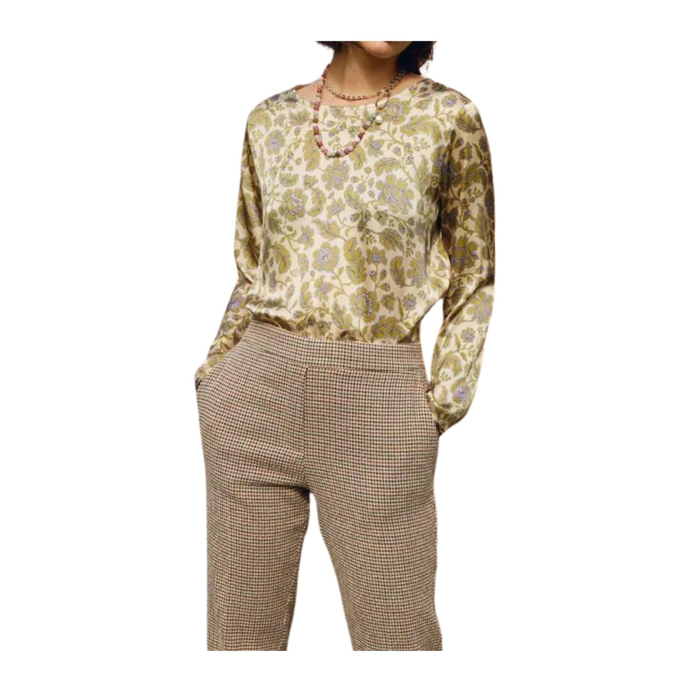 Women's blouse with printed pattern