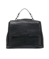 Borsa con effetto coccodrillo all over colore Nero