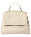 Borsa a mano con effetto martellato Beige