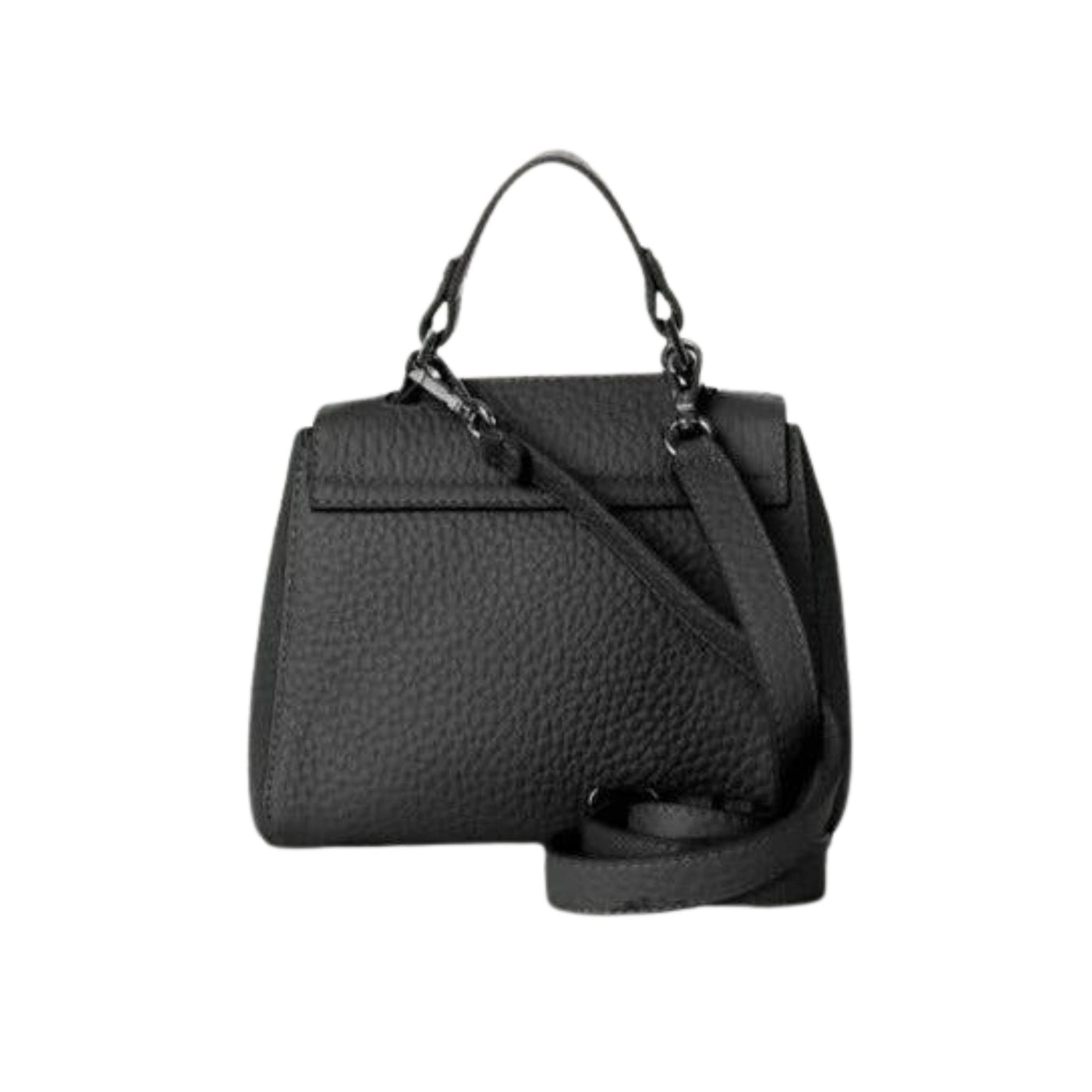 Borsa mini in pelle martellata colore Nero